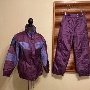 Vintage Etirel  Snowmobile Two Pieces Snowsuit lady’s size 10